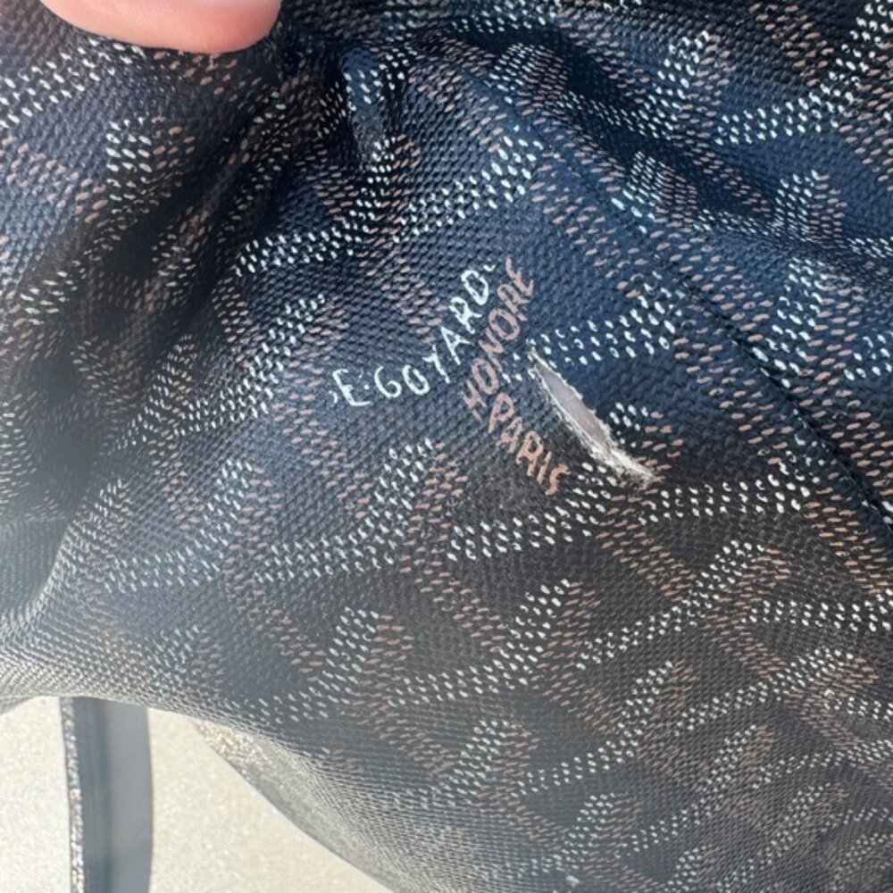 Goyard Saint Louis GM Tote Black Goyardine Canvas Authentic - Picture 9 of 11